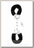 Плюшевые наручники FURRY HANDCUFFS, черные