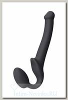 Безремневой страпон Strap-on-me из мягкого силикона, S, 24 см, черный