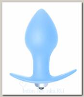 Анальная пробка Bulb Anal Plug с вибрацией, синяя