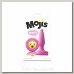 Анальная пробка Moji's Wtf, силиконовая со смайлом, розовая