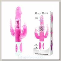 Вибромассажер ротатор с анальной стимуляцией Pretty Bunny