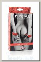 Наручники с мехом Bondage Furry Cuffs, красные