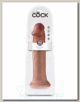 Гигант фаллоимитатор на присоске King Cock 14 Cock Flesh, 32 см, загорелый