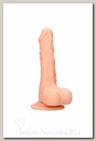 Фаллоимитатор Shots Media RealRock Realistic Dildo With Balls, 23 см, телесный