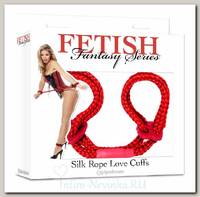 Фиксирующая веревка Silk Rope Love Cuffs, красная