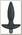 Анальная пробка Black Velvets Vibrating Plug Large, черная