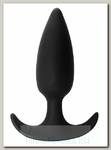 Классическая анальная пробка с ограничителем Delight Black, черная