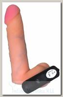 Реалистичная насадка на страпон UniCock 6 inch с вибрацией, 15 см