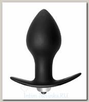 Анальная пробка Bulb Anal Plug с вибрацией, черная