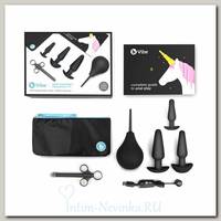 Набор анальных пробок B-VIBE ANAL EDUCATION SET, черный
