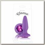 Анальная втулка фиолетового цвета, Glams Purple Gem