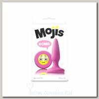Анальная втулка со смайликом Emoji Face OMG Pink малая