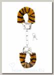 Плюшевые наручники FURRY HANDCUFFS, тигровые