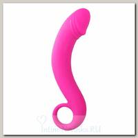 Изогнутый анальный стимулятор Easytoys Curved Dong, розовый