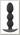 Черные анальные шарики Heavy Beads из силикона