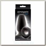 Черная анальная пробка-тоннель из силикона, Peek A Boo Plug