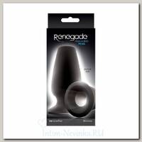 Черная анальная пробка-тоннель из силикона, Peek A Boo Plug