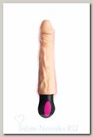 Вибратор Cocksman A-toys с подогревом, телесный, 26 см