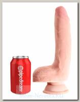 Фаллоимитатор King Cock Plus 9 Triple с жесткий внутренний стержень 17,8 см