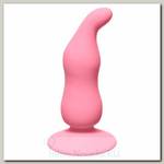 Силиконовая анальная пробка Waved Anal Plug, розовая