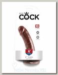 Фаллоимитатор на присоске 6 Cock 12.7 см, коричневый