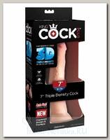 Фаллоимитатор King Cock Plus Triple Density реалистичный 17,8 см