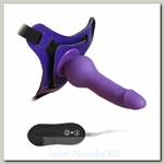Страпон 10 Vibrations 6.3' Harness Silicone с выносным пультом 14,5 см, фиолетовый