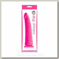 Пенис на присоске Colours Pleasures Thin 8 Dildo, розовый, 18 см