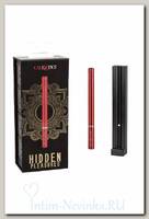 Ультратонкий вибромассажер Hidden Pleasures, красный