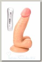 Вибратор RealStick Nude реалистичный для женщин 15,5 см