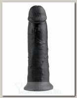 Фаллос на присоске 10 King Cock, черный, 20 см