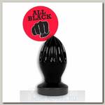 Анальная игрушка All Black AB 33 для стимуляции, черная, 12 см