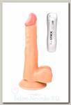 Вибратор RealStick Nude с дистанционным управлением, 17 см