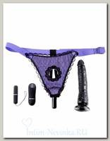 Страпон с вагинальной вибропробкой Remote Control Fantasy Strap-on, 18 см