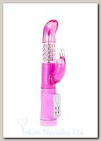 Вибратор с режимами вращения ствола RECHARGEABLE, розовый