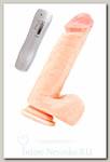 Вибратор RealStick 101 телесный, с выраженной головкой, 21 см