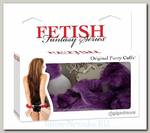 Наручники металлические Furry Love Cuffs с фиолетовым мехом