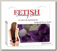 Наручники металлические Furry Love Cuffs с фиолетовым мехом