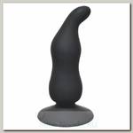 Силиконовая анальная пробка Waved Anal Plug, черная