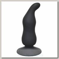 Силиконовая анальная пробка Waved Anal Plug, черная