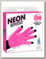 Перчатка для чувственной стимуляции эрогенных зон Neon Luv Glove, розовая