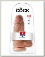 Фаллоимитатор реалистик утолщенный King Cock Chubby, 17 см, загорелый