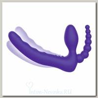 Безремневой страпон с анальной пробкой и пультом Pegasus 7 Remote Control Strapless