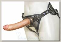 Кожаные трусики Harness ULTRA REALISTIC 7' с насадкой, 18 см