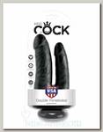 Анально-вагинальный фаллоимитатор King Cock Double Penetrator 11.4 см, черный