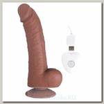 Вибратор на присоске Function Passionate Lust, 17 см, коричневый