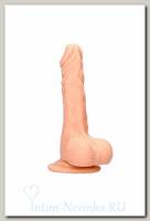 Фаллоимитатор Shots Media RealRock Realistic Dildo With Balls, 25 см, телесный