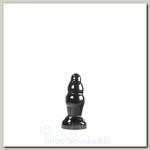 Анальная пробка рельефная Butt Bullet - Black, 14 см