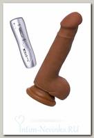 Вибратор-реалистик для женщин RealStick Elite Mulatto, 13 см