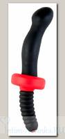 Двойной анальный вибратор, ToyFa Black & Red, черный
